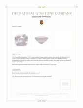10.65 Ct. Rose Quartz from Ceylon (Sri Lanka) Appraisal