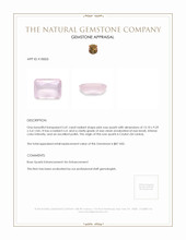 5.41 Ct. Pink Rose Quartz from Ceylon (Sri Lanka) Appraisal