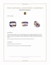 16.76 Ct. Bi Color Ametrine from Ceylon (Sri Lanka) Appraisal