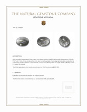 26.63 Ct. Cabochon Rutilated Quartz from Ceylon (Sri Lanka) Appraisal