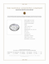 13.46 Ct. Bluish Grey Cabochon Rutilated Quartz from Ceylon (Sri Lanka) Scan Report