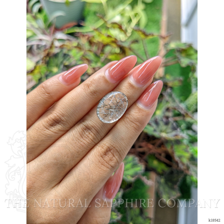 13.46 Ct. Cabochon Rutilated Quartz from Ceylon (Sri Lanka)