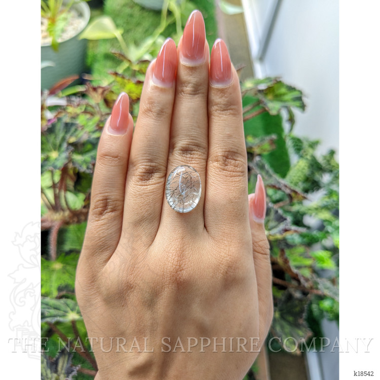 13.46 Ct. Cabochon Rutilated Quartz from Ceylon (Sri Lanka)