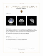 4.49 Ct. Blue Flash Cabochon Moonstone from Ceylon (Sri Lanka) Appraisal
