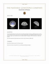 4.49 Ct. Blue Flash Cabochon Adularescence Moonstone from Ceylon (Sri Lanka) Appraisal