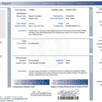2.28 Ct. Paraiba Tourmaline from Mozambique Scan Report