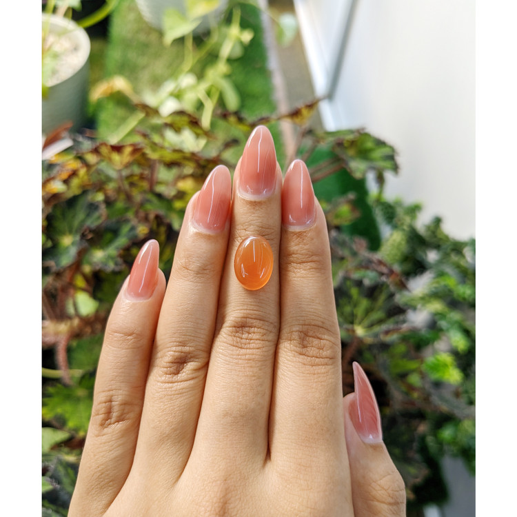 7.16 Ct. Cabochon Carnelian from Brazil