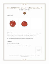 4.76 Ct. Red Cabochon Carnelian from Brazil Appraisal