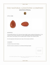 5.63 Ct. Cabochon Carnelian from Brazil Appraisal