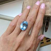 13.06 Ct. Aquamarine from Brazil Life Style