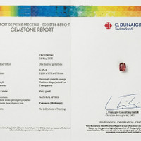 5.07 Ct. Pinkish Red Spinel from Tanzania Scan Report