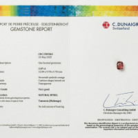 5.07 Ct. Pinkish Red Spinel from Tanzania Scan Report