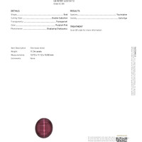 11.34 Ct. Purplish Pink Cabochon Tourmaline from Tanzania Scan Report