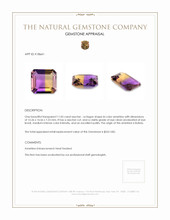 11.05 Ct. Ametrine from Bolivia Appraisal