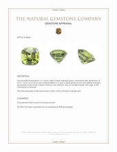 7.67 Ct. Yellowish Green Chrysoberyl from Tanzania Appraisal