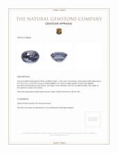 1.28 Ct. Violet Spinel from Ceylon (Sri Lanka) Appraisal