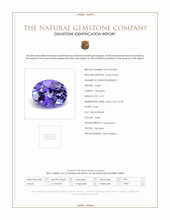 0.70 Ct. Tanzanite from Tanzania Scan Report