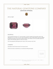 2.97 Ct. Almandine Garnet from Ceylon (Sri Lanka) Appraisal