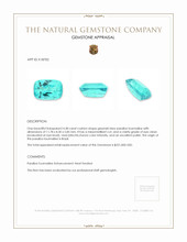 4.38 Ct. Paraiba Tourmaline from Brazil Appraisal