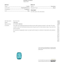 4.38 Ct. Greenish Blue Paraiba Tourmaline from Brazil Scan Report