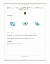 2.39 Ct. Blue Aquamarine from Mozambique Appraisal