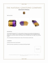37.91 Ct. Ametrine from Brazil Appraisal