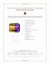 37.91 Ct. Ametrine from Brazil Scan Report