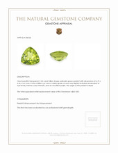 1.04 Ct. Yellowish Green Peridot from Pakistan Appraisal