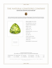 1.04 Ct. Yellowish Green Peridot from Pakistan Scan Report