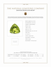 0.90 Ct. Yellowish Green Peridot from Pakistan Scan Report