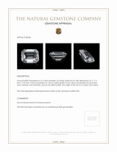 6.57 Ct. White Zircon from Ceylon (Sri Lanka) Appraisal