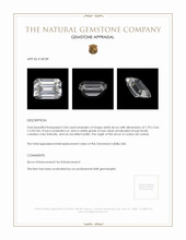 2.04 Ct. White Zircon from Ceylon (Sri Lanka) Appraisal
