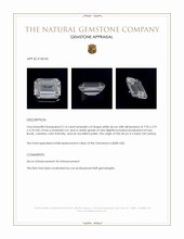 2.14 Ct. White Zircon from Ceylon (Sri Lanka) Appraisal