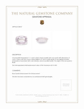 7.11 Ct. Purplish Pink Rose Quartz from Brazil Appraisal