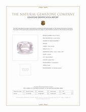 7.11 Ct. Purplish Pink Rose Quartz from Brazil Scan Report