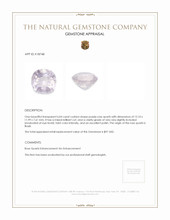6.04 Ct. Purple Rose Quartz from Brazil Appraisal