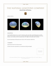 1.41 Ct. Multi Color Cabochon White Opal from Australia Appraisal