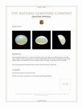 1.13 Ct. Multi Color Cabochon White Opal from Australia Appraisal
