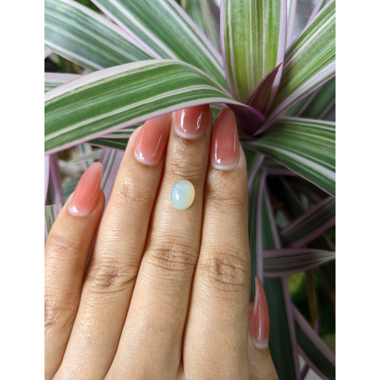 1.13 Ct. Cabochon White Opal from Australia