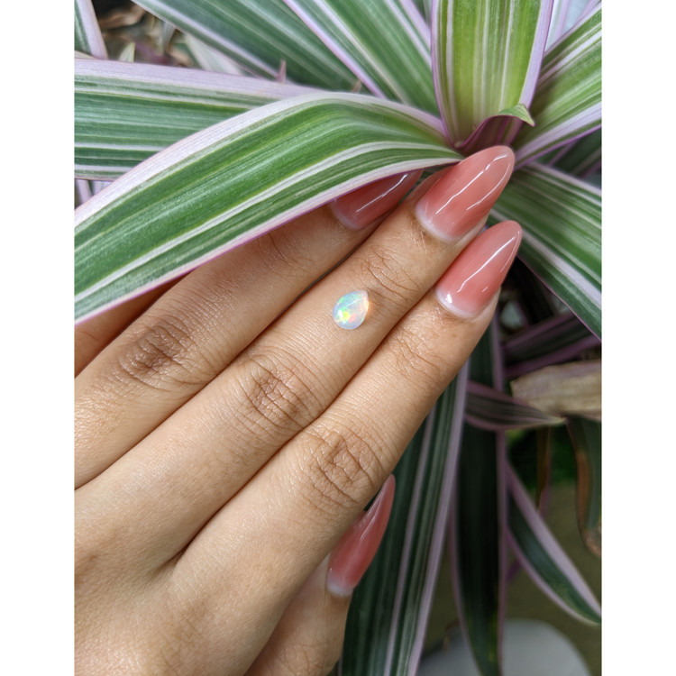 0.68 Ct. Cabochon White Opal from Australia