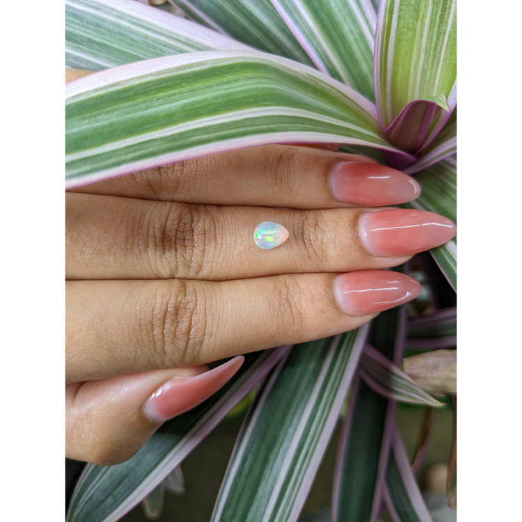 0.68 Ct. Cabochon White Opal from Australia