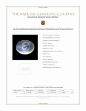3.04 Ct. Blue Flash Cabochon Moonstone from Madagascar Scan Report