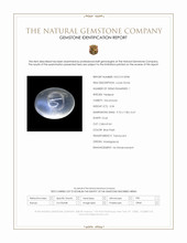 3.04 Ct. Blue Flash Cabochon Moonstone from Madagascar Scan Report