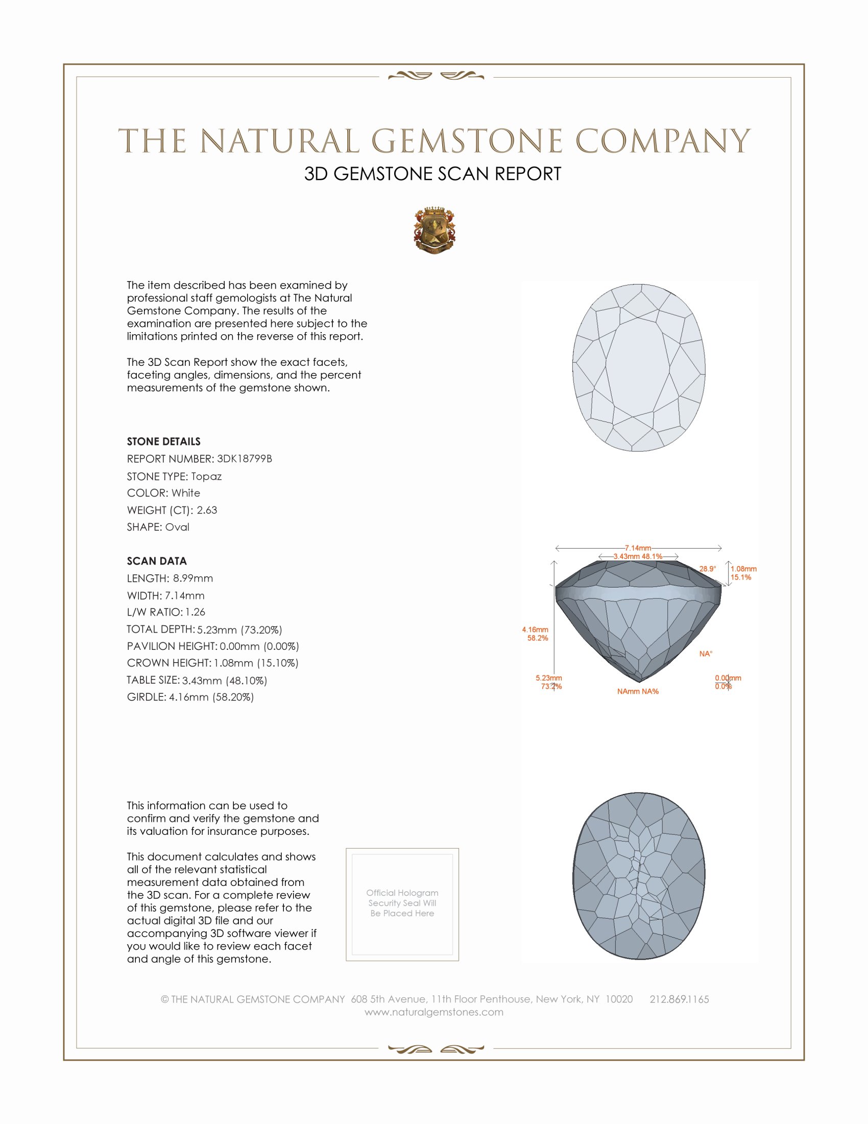2.63 Ct. Topaz from Ceylon (Sri Lanka)