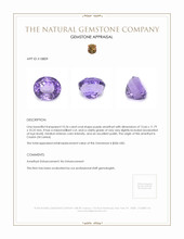 10.26 Ct. Amethyst from Ceylon (Sri Lanka) Appraisal