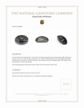 1.78 Ct. Greenish Brown Cabochon Kornerupine from Ceylon (Sri Lanka) Appraisal