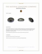 1.78 Ct. Greenish Brown Cabochon Cat’s Eye Kornerupine from Ceylon (Sri Lanka) Appraisal