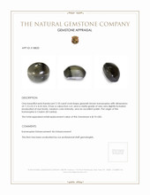 2.18 Ct. Greenish Brown Cabochon Kornerupine from Ceylon (Sri Lanka) Appraisal