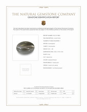 1.48 Ct. Greenish Brown Cabochon Kornerupine from Ceylon (Sri Lanka) Scan Report