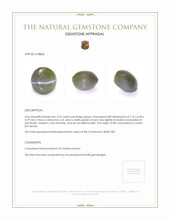 2.33 Ct. Cabochon Chrysoberyl from Ceylon (Sri Lanka) Appraisal